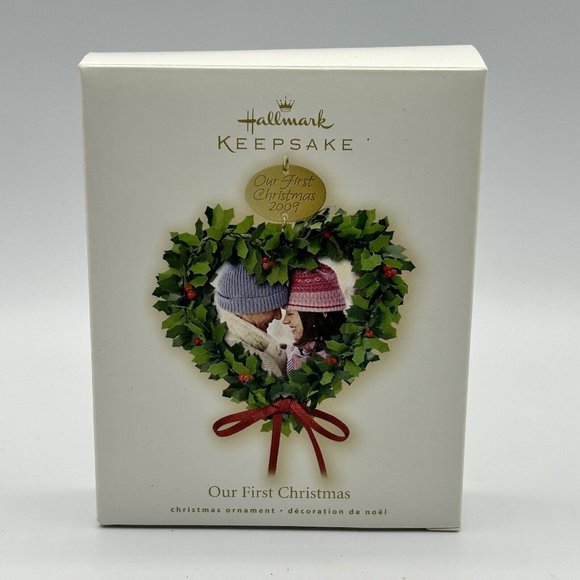 Hallmark Ornament Our First Christmas Wreath Heart * - Picture 1 of 12